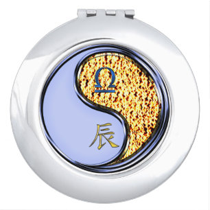 Libra & Fire Dragon Compact Mirror