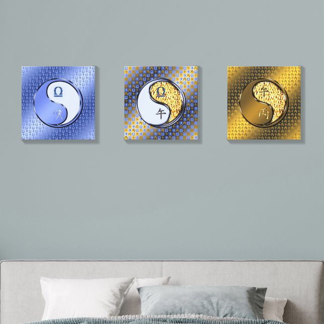 Libra & Fire Horse Canvas Photo Tile (Bedroom)