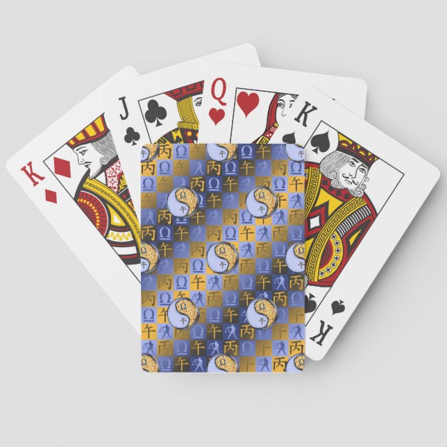 Libra & Fire Horse Poker Cards (Back)