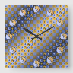 Libra & Fire Horse Square Wall Clock