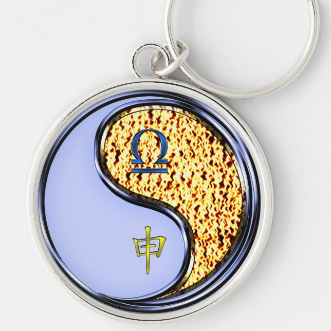 Libra & Fire Monkey Keychain (Front)