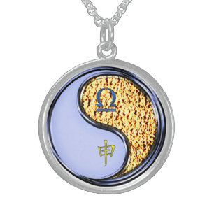 Libra & Fire Monkey Sterling Silver Necklace