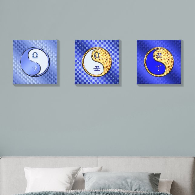 Libra & Fire Ox Canvas Photo Tile (Bedroom)