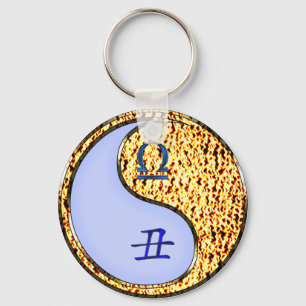 Libra & Fire Ox Keychain