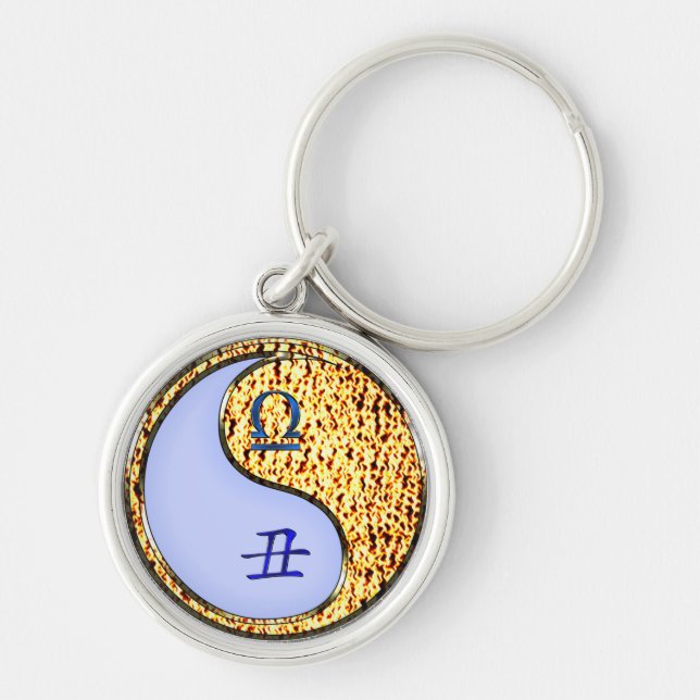 Libra & Fire Ox Keychain (Front)