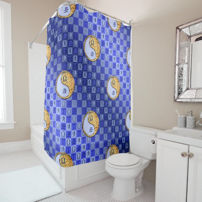 Libra & Fire Ox Shower Curtain (In Situ)