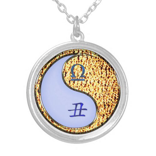 Libra Fire Ox Silver Plated Necklace