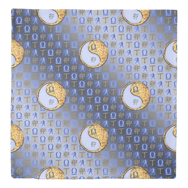 Libra & Fire Rabbit Duvet Cover (Front)