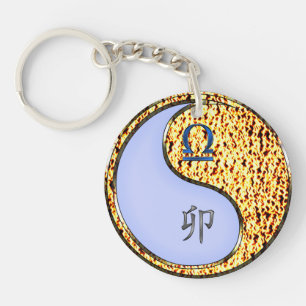 Libra & Fire Rabbit Keychain