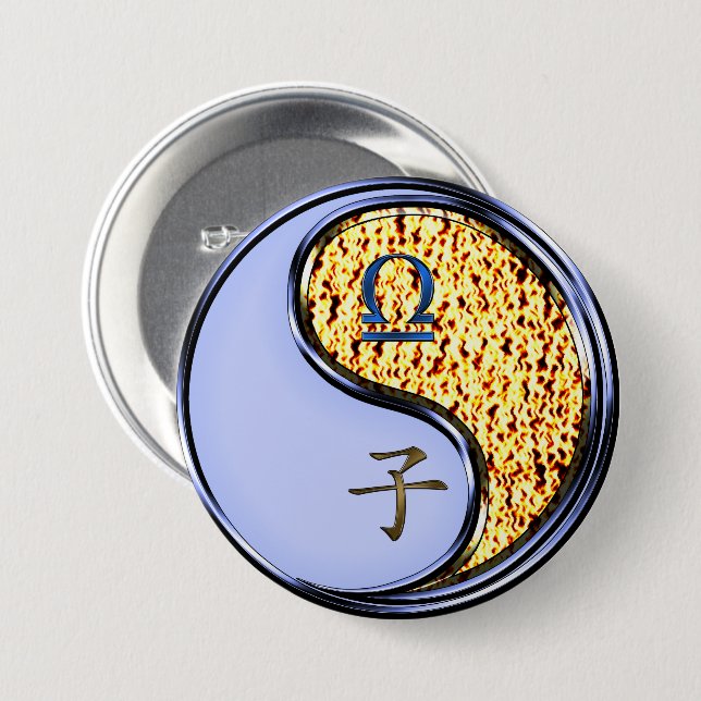 Libra & Fire Rat Button (Front & Back)