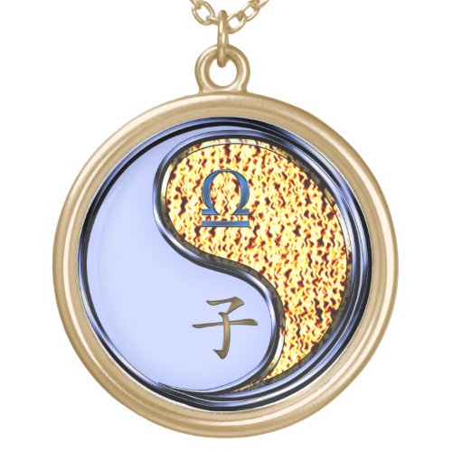 Libra Fire Rat Gold Plated Necklace