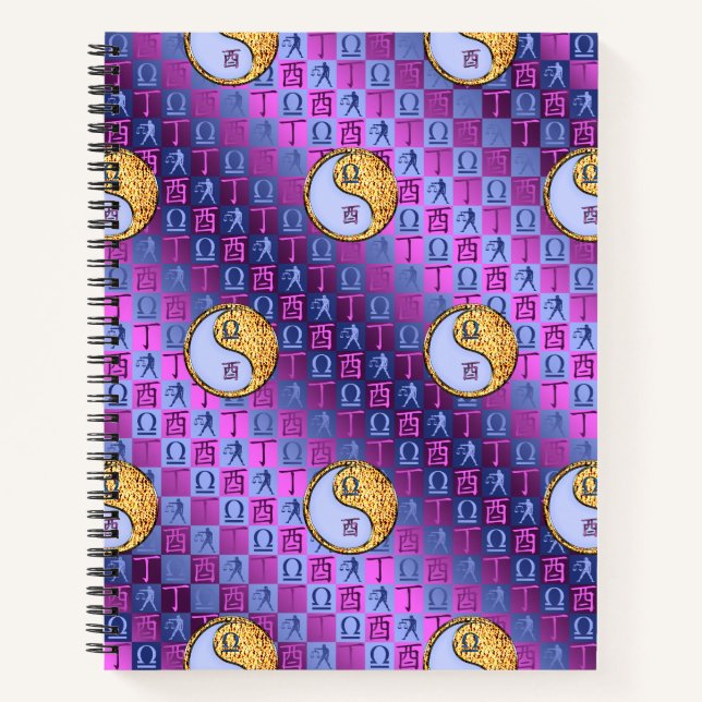 Libra & Fire Rooster Notebook (Front)