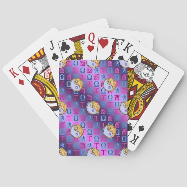 Libra & Fire Rooster Poker Cards (Back)