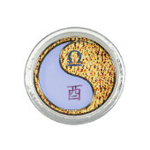 Libra & Fire Rooster Ring (Front)