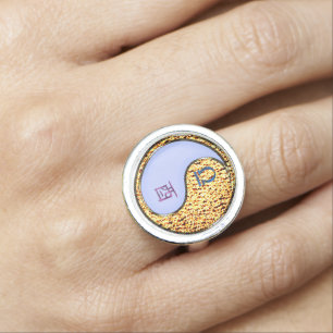 Libra & Fire Rooster Ring