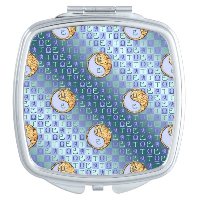 Libra & Fire Snake Compact Mirror (Front)