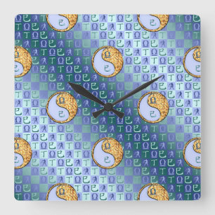 Libra & Fire Snake Square Wall Clock