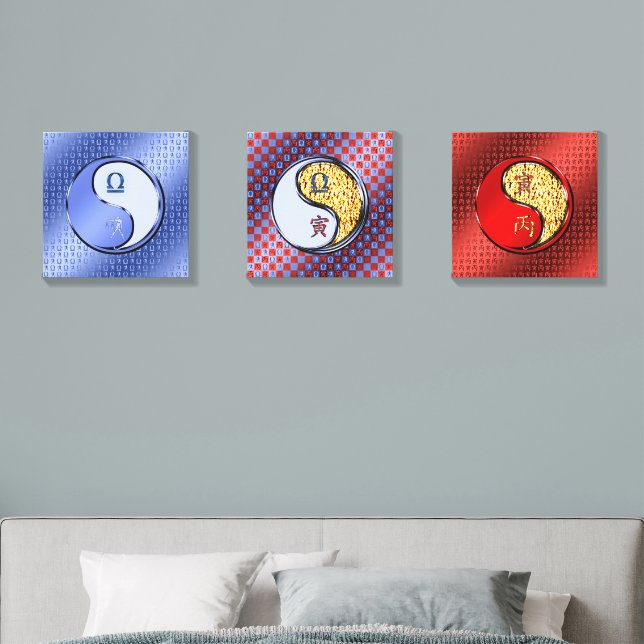 Libra & Fire Tiger Canvas Photo Tile (Bedroom)