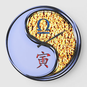 Libra & Fire Tiger Large Clock