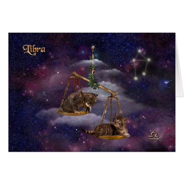 Libra for Cat Lovers Cards (Front Horizontal)