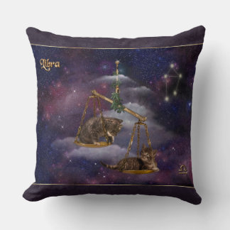 Libra for Cat Lovers Pillow