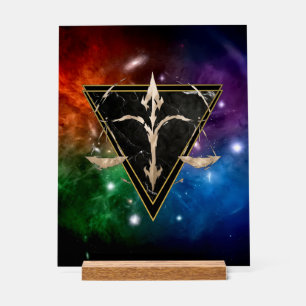 Libra Galaxy Zodiac Acrylic Sign