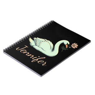 Libra Gift: Swan Symbol Notebook