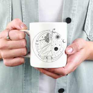 Libra Girl 15oz Black Rim Mug