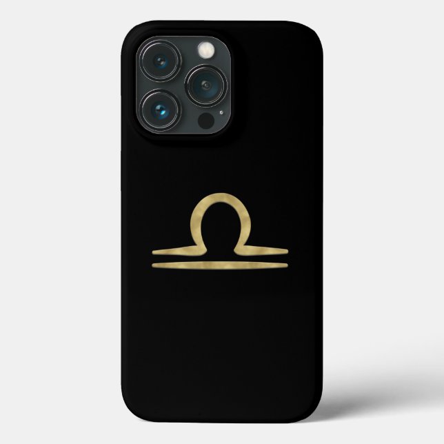 LIBRA Gold September October Birthday Astrology Case-Mate iPhone Case (Back)