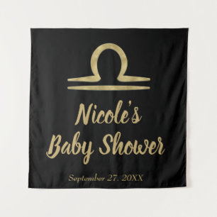 LIBRA Gold September October Birthday Astrology Tapestry