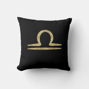 LIBRA Gold September October Birthday Astrology  Throw Pillow