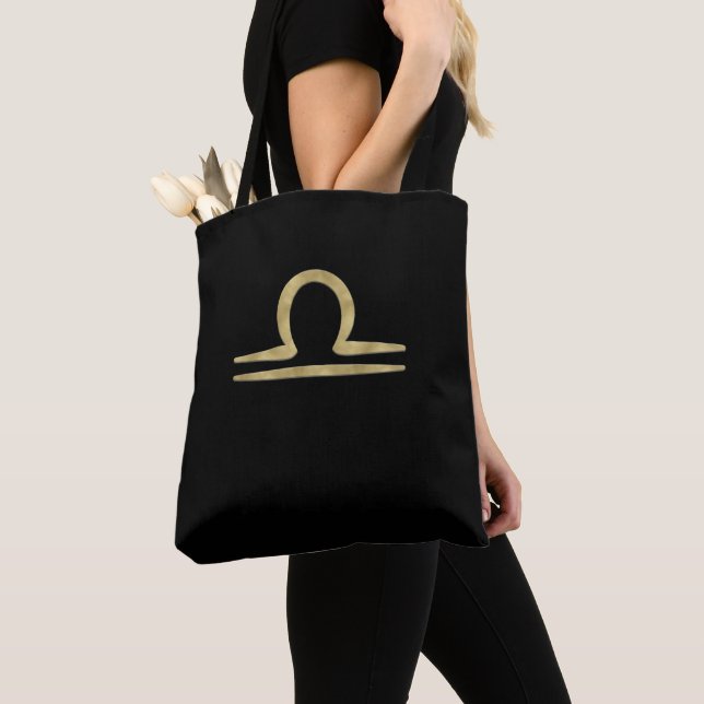 LIBRA Gold September October Birthday Astrology  Tote Bag (Close Up)
