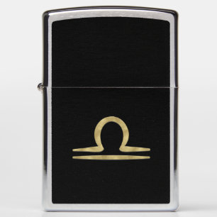 LIBRA Gold September October Birthday Astrology   Zippo Lighter