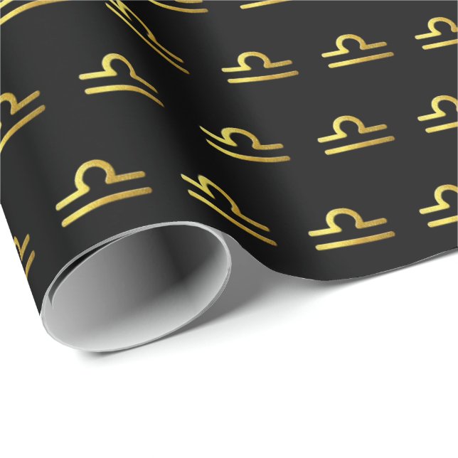Libra Gold Wrapping Paper (Roll Corner)