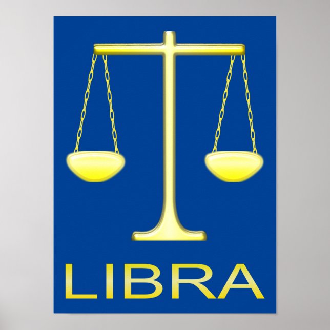 Libra Golden Scales Star Sign (Front)