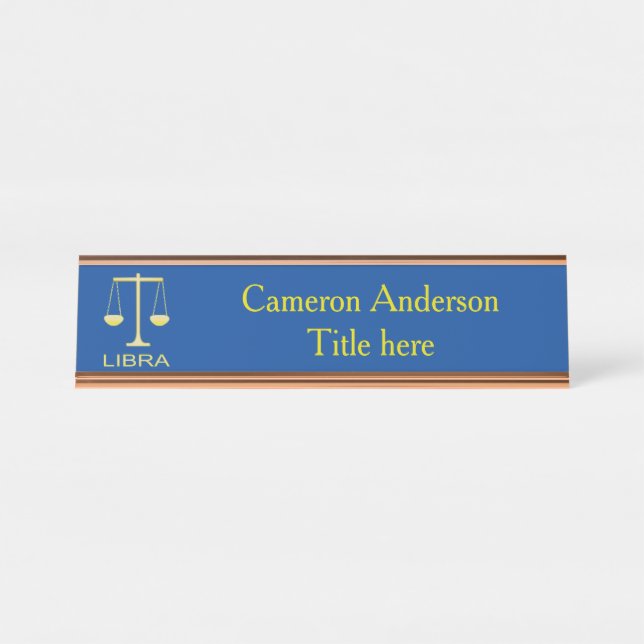 Libra Golden Scales Star Sign Custom (Front)