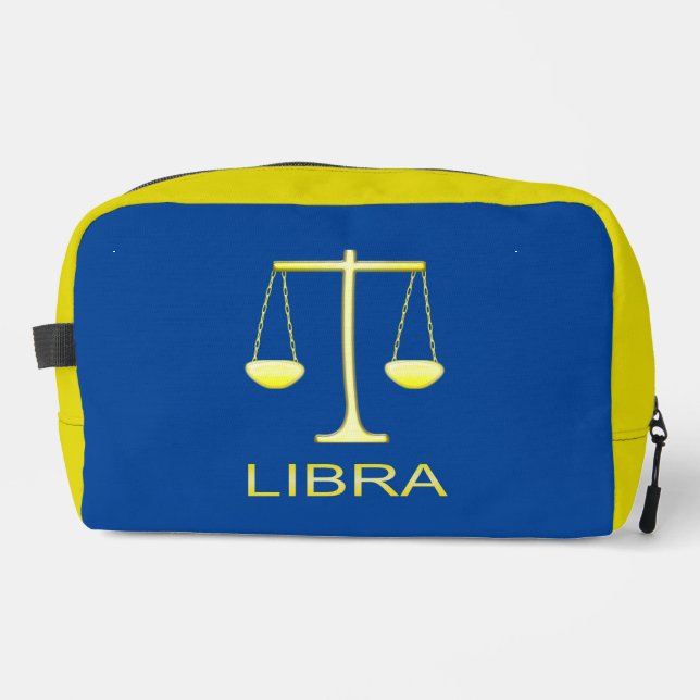 Libra Golden Scales Star Sign Dopp Kit (Front)