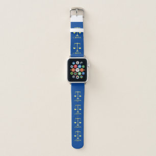 Libra Golden Scales Star Sign Patterned Apple Watch Band