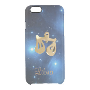 Libra golden sign clear iPhone 6/6S case
