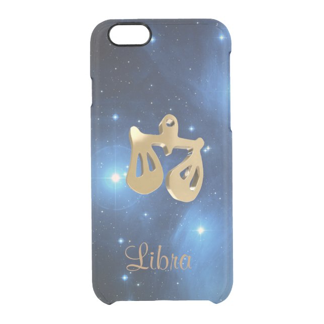 Libra golden sign uncommon iPhone case (Back)