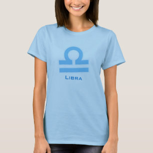 "Libra" graphic air sign zodiac baby blue t-shirt