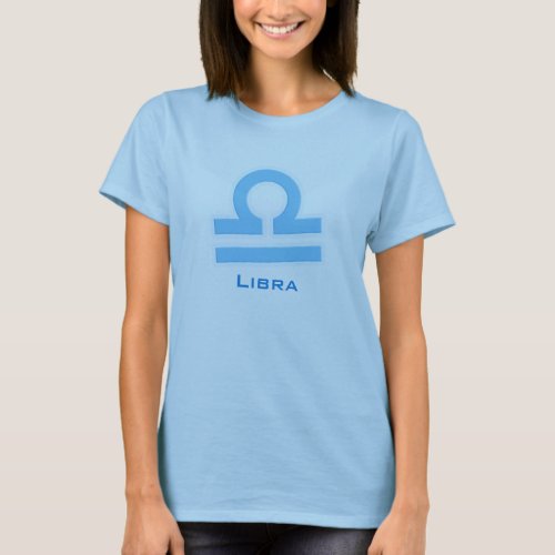 Libra graphic air sign zodiac baby blue t_shirt