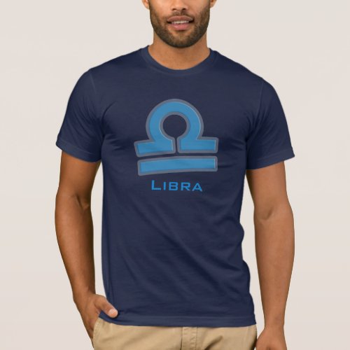 Libra graphic air sign zodiac mens navy t_shirt