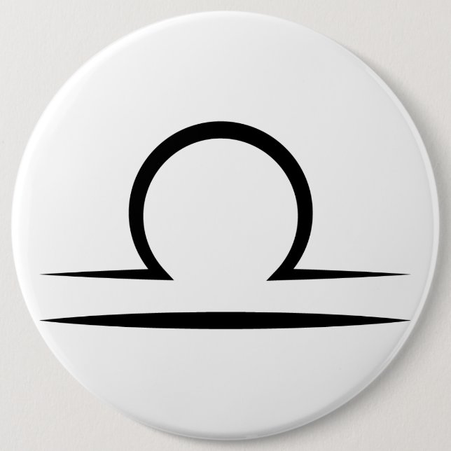 libra greek zodiac astrology horoscope symbol button (Front)