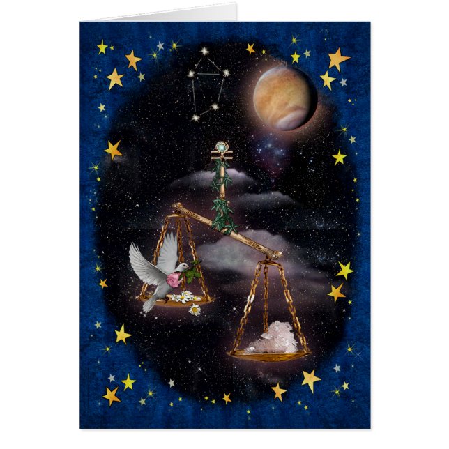 Libra Greeting Card (Front)