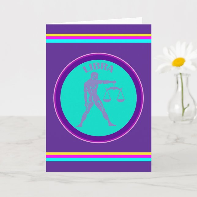 Libra Greeting Card (Small Plant)
