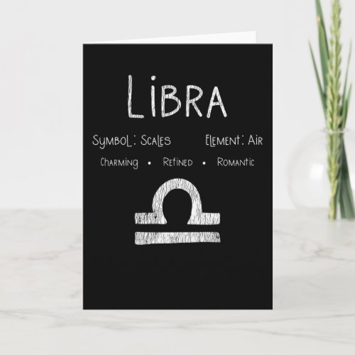 Libra Horoscope Astrology Star Sign Birthday Gift Card