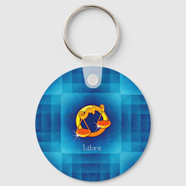 libra horoscope keychain (Front)