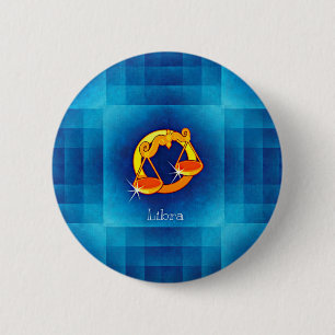 libra horoscope pinback button
