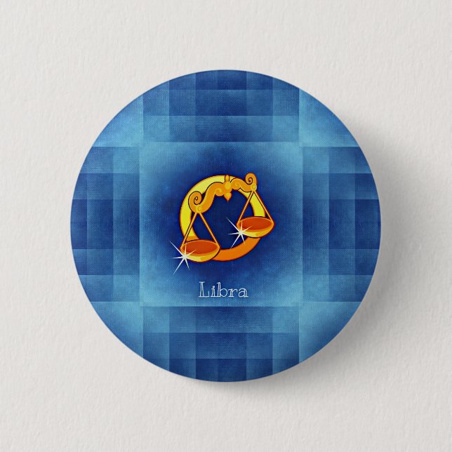 libra horoscope pinback button (Front)